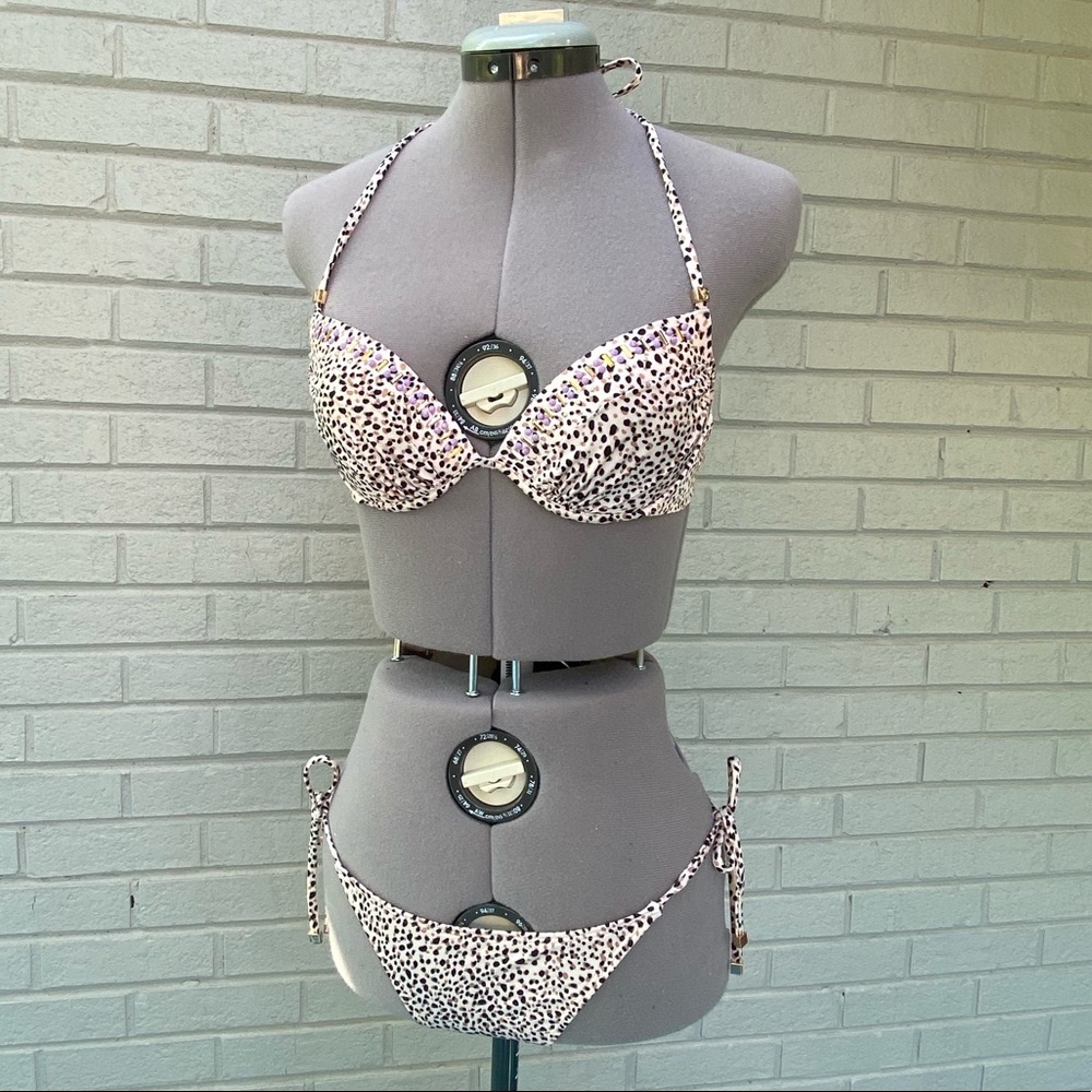 Victoria Secret Rare Cheetah Jeweled Bikini NWOT